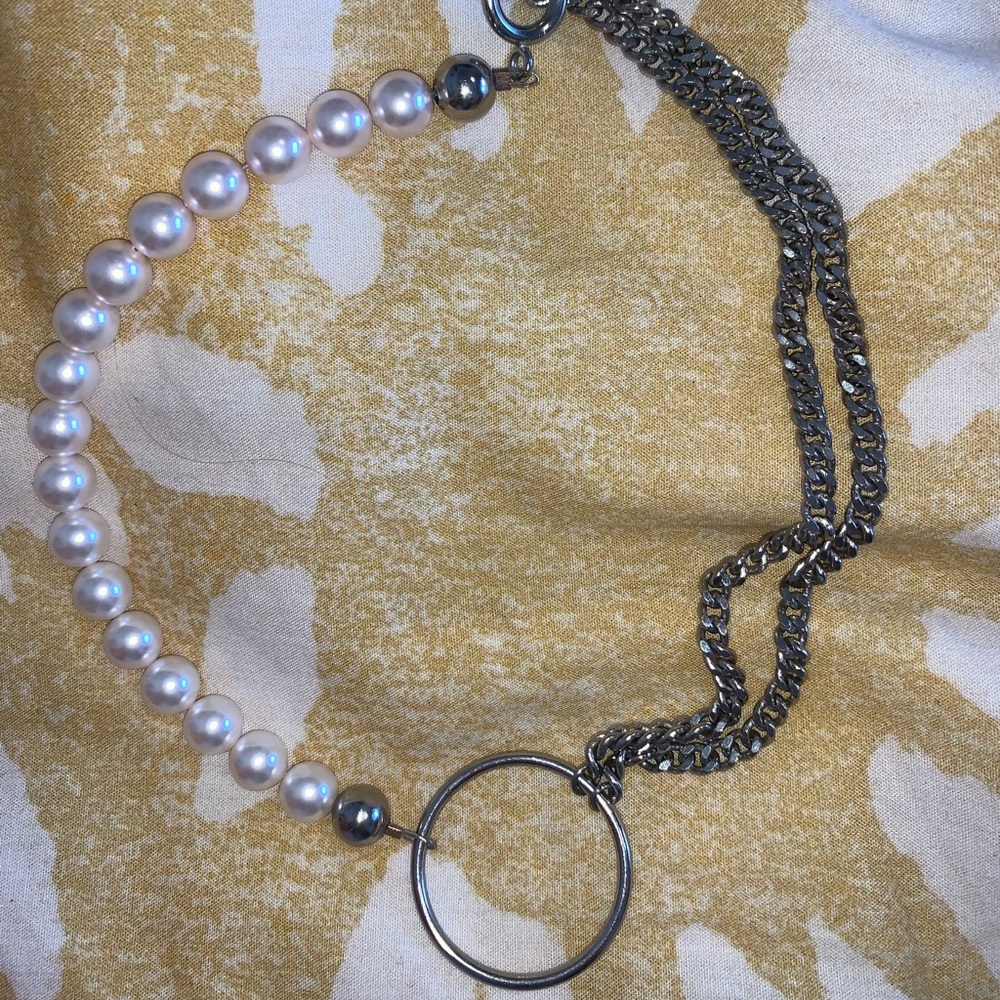 Justine Clenquet Pearl Choker Necklace 💎